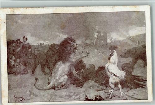sign Surand - Der Löwe und der Adler kämpfen