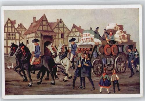 sign Mons - Hochzeitswagen - Hess. Trachten Nr. 284 AK