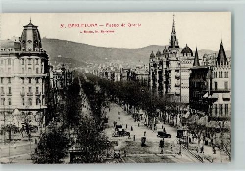 Barcelona Gracia-Allee Paseo de Gracia