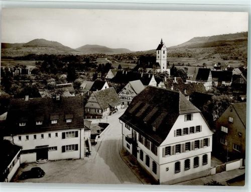 Mössingen Ortsansicht mit Rathaus