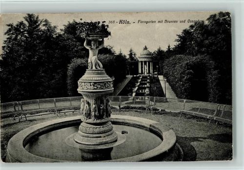 Köln Stadt Floragarten Brunnen Kaskaden