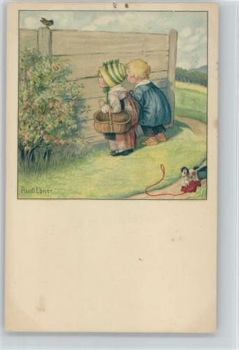 1930 Kinder als Voyeure - Loch im Zaun