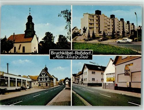 Roßdorf Kirche Hochhäuser Ortsansichten 4-Bildaufnahme