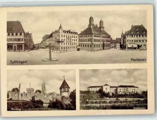 Tuttlingen Marktplatz Honberg Krankenhaus 3-Bildaufnahme