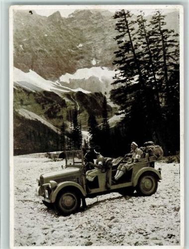Nr. 13 - Geländewagen mit Bergwachtleute - Deutscher Alpenverein ca 1938 AK - Auto