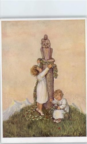Kinder basteln eine Blumengirlande - Nr. 353 "Morgengruß"