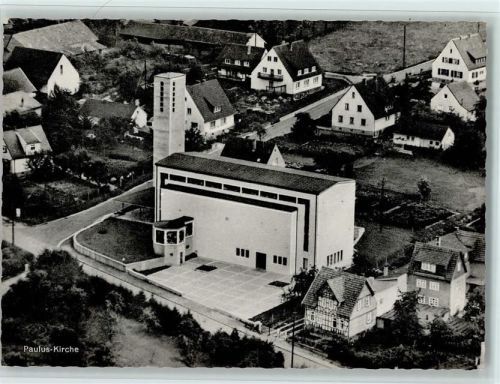 Steinau Luftbild - Partie bei der Paulus Kirche, gute Erhaltung AK