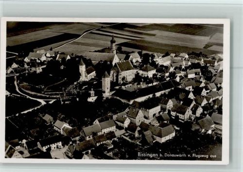 86657 W8851 Bissingen , Schwab 1942 Foto AK Luftbild , Gute Erhaltung