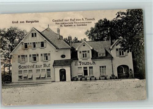 57550 Hargarten-aux-Mines - Gasthof zur Huf, gute Erhaltung AK Kl. Fleck
