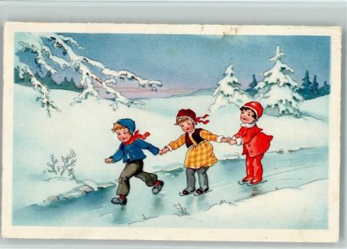Kinder beim Schlittschuhlaufen