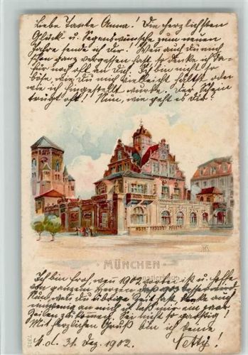 München 1902 Künstlerhaus - Synagoge AK