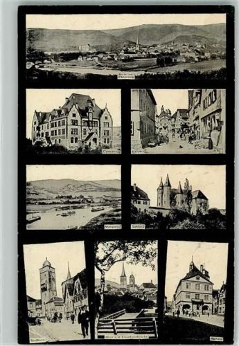 Lohr 1910 Rathaus Stadtturm Hauptstraße