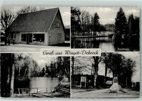 Dobrock Gemischtwaren Glüsing Forsthaus Schwanenteich Waldschlösschen Gedenkstein