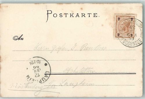 Österr. Schiffspost Bodensee 1899 Bodenseeschiffspoststempel