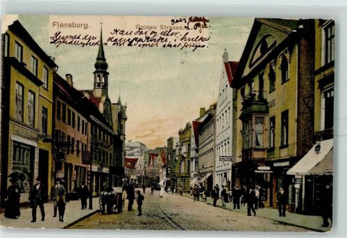 Flensburg 1903 Große Straße