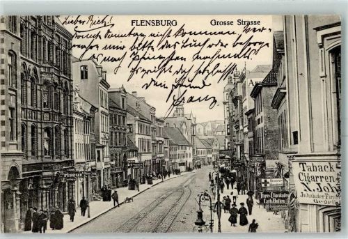 Flensburg 1904 Große Straße