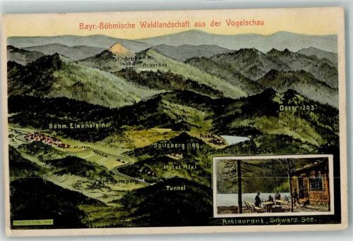 Zelezná Ruda VogelschauBayr.- Böhmische Waldlandschaft Retaurant Schwarzer See