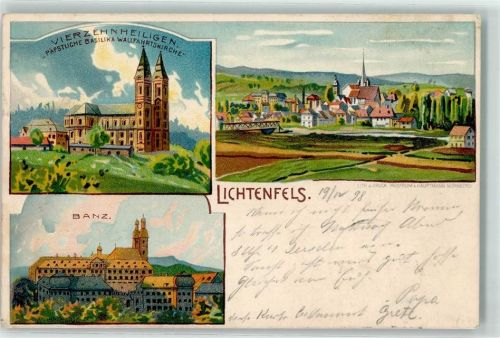 Lichtenfels 1898 Wallfahrtskirche Vierzehnheiligen Schloß Banz