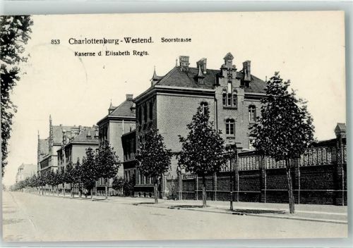 Charlottenburg 1911 Soorstraße Kaserne d. Elisabeth Regts.