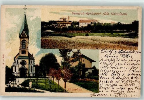 Avricourt 1900 Kirchplatz