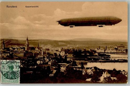 Konstanz 1910 LZ 127 Lichtdruck Knackstedt & Näther Serie 805 Nr. 1