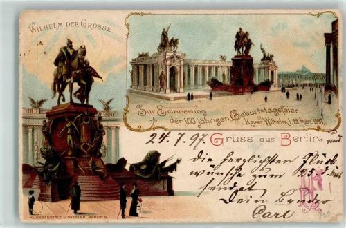 Berlin Mitte 1897 100jährige Geburtstagsfeier Kaiser Wilhelm I.