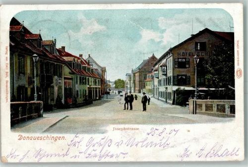 78166 W7710 Donaueschingen 1901 Lithographie Josephstraße