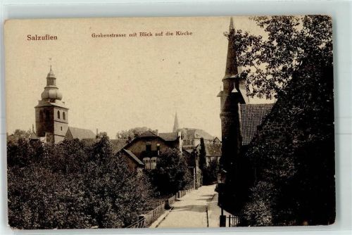 Bad Salzuflen Grabenstraße mit Blick auf die Kirche