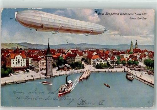 Lindau 1911 LZ 4 über der Stadt