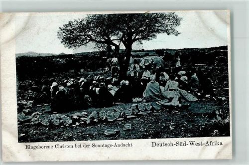 Windhoek Eingeborene Christen bei der Sonntags Andacht Namibia