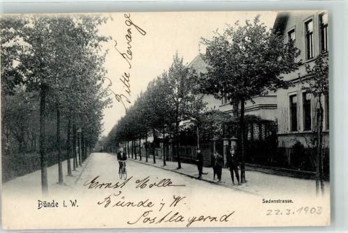 Bünde 1903 Sedanstraße Fahrrad