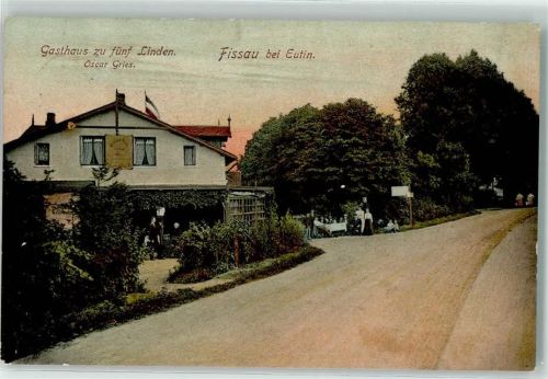 Fissau 1908 Gasthaus zu fünf Linden
