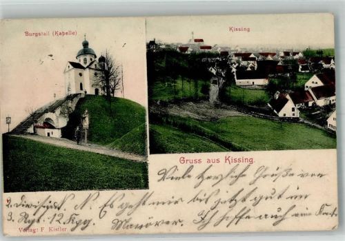 Kissing 1904 Kirche Burgstall Kapelle