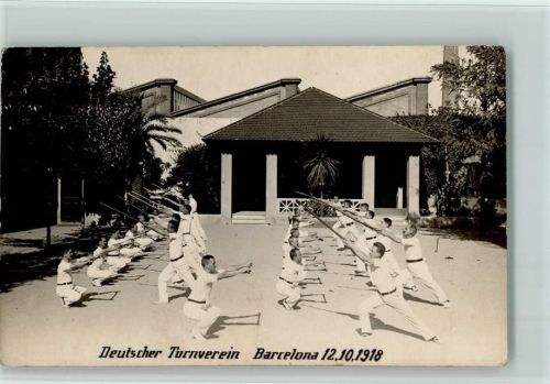 Barcelona 1918 Deutscher Turnverein 1918 , gute Erhaltung AK