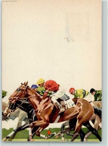 O1147 Hoppegarten Mark Pferdesport + Sonderstempel Großer Preis der Reichshauptstadt AK Hohlwein, L. 1941