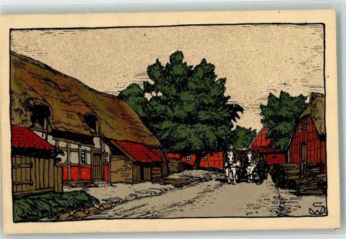 Egestorf 1916 Dorfstraße Pferdefuhrwerk