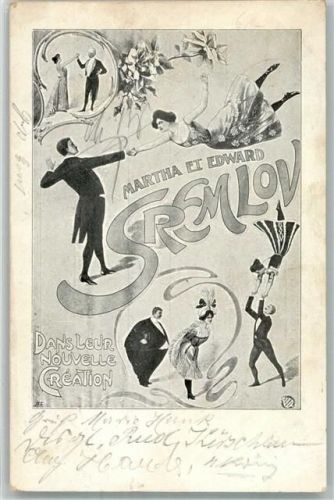 Martha et Wdward Sremlov Dans Leur Nouvelle Creation Zirkus Artist 1905