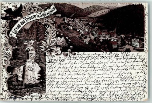 Triberg Vorläufer Druck 1895 Wasserfall