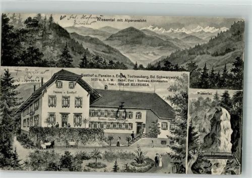 Todtnau 1913 Wasserfall Gasthaus zum Engel Wiesental