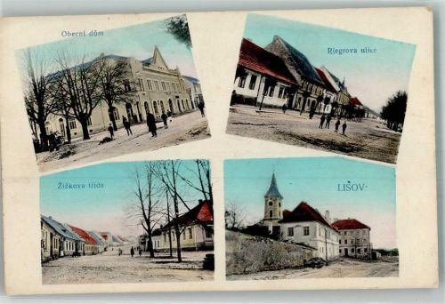 Lisov 1913 Rathaus Kirche