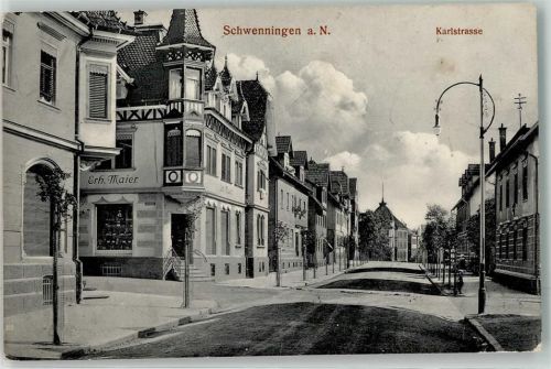 78048 W7730 Schwenningen am Neckar 1916 - Karlstraße Geschäft Erh. Maier