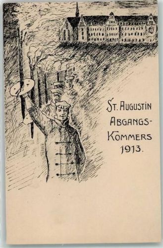 Sankt Augustin St. Augustin Abgangs-Kommers 1913 Fackeln