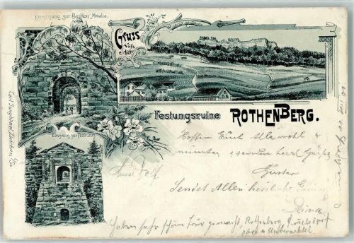 Schnaittach 1901 Festungsruine Rothenberg Durchgang zur Bastion Amalia Festungseingang