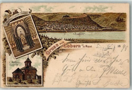Kobern 1899 St. Mathias-Kapelle Inenansicht Mosel