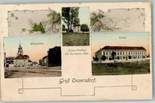 Groß-Enzersdorf Groß-enzersdorf Hauptsplatz Friedhof der Franzosen 1809 Schuöe