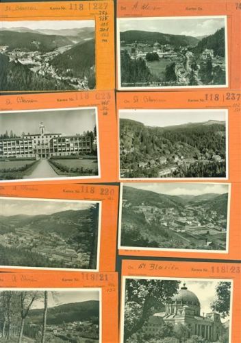 St. Blasien Lot mit 36 AK Musterkarten Original aus Metzarchiv Bestellvorgänge und Auflagenzahlen