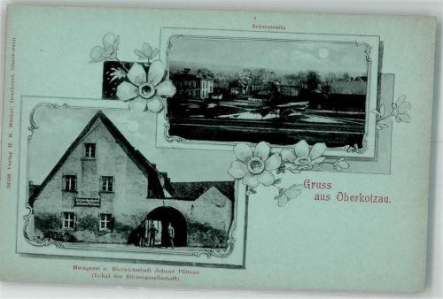 95145 W8679 Oberkotzau Mondschein Gasthaus-Metzgerei Püttner Schwessnitz