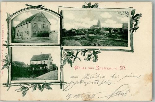 Knetzgau 1899 Dorfkirche Wohnhaus