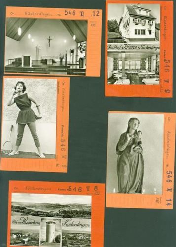 Kusterdingen Lot mit 5 AK Musterkarten Original aus Metzarchiv Bestellvorgänge und Auflagenzahlen