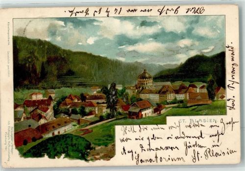 St. Blasien 1900 sign. Münch